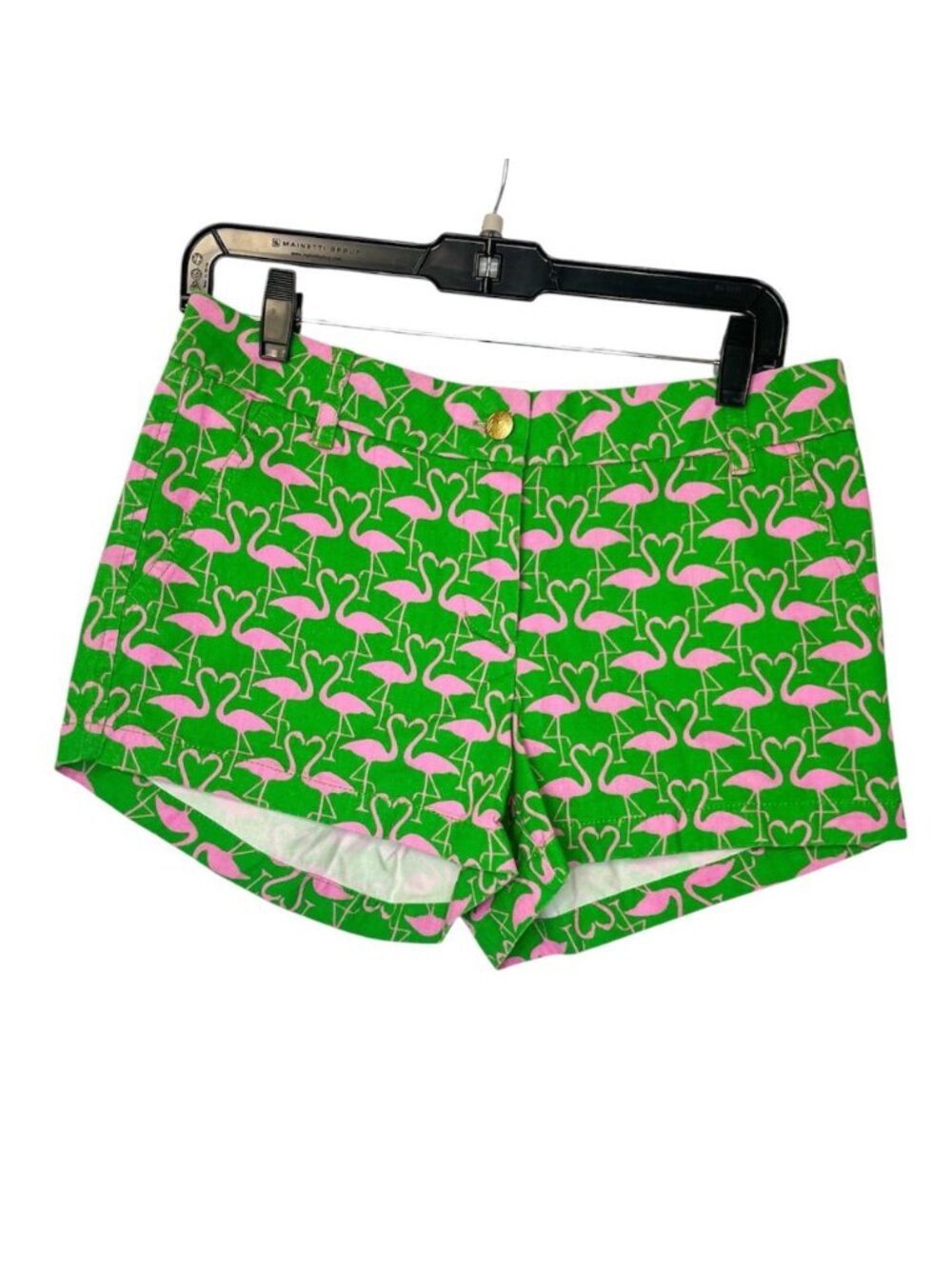 MacBeth Collection Flamingo Shorts Sz S Pink Green Preppy Golfcore 2.5” Inseam